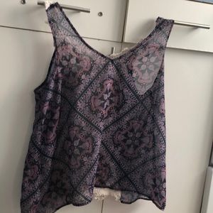 Tank top with open back